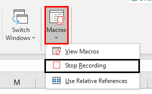 Macros Stop Recording