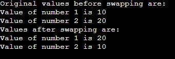Swapping of 2 Numbers in Java 1