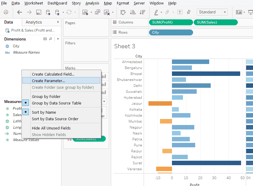 Tableau Dynamic Parameters 1-8
