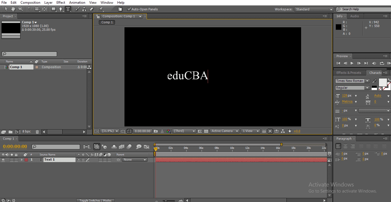 Text in After Effects 1-3