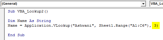 Lookup syntax Example 2-6