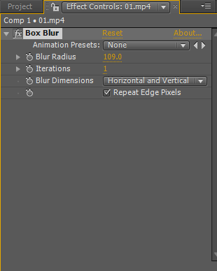 blur in after effects 9