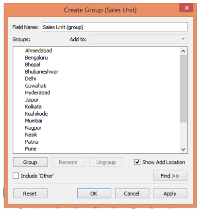 Desired Dimension values