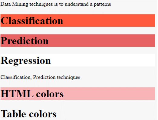 HTML Colors