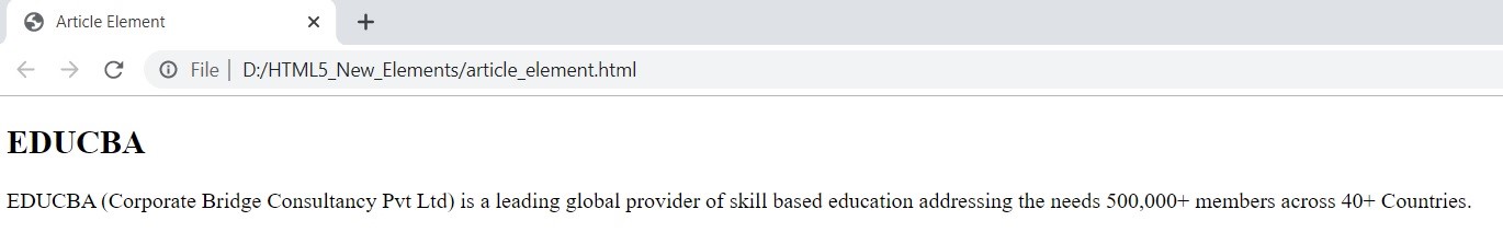 Html5 New Elements - <article> 