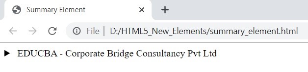 Html5 New Elements - <summary>