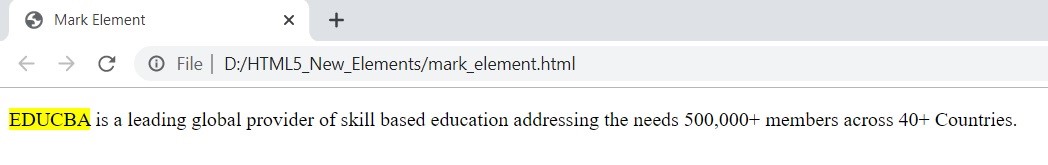 html5 new elements - <mark>