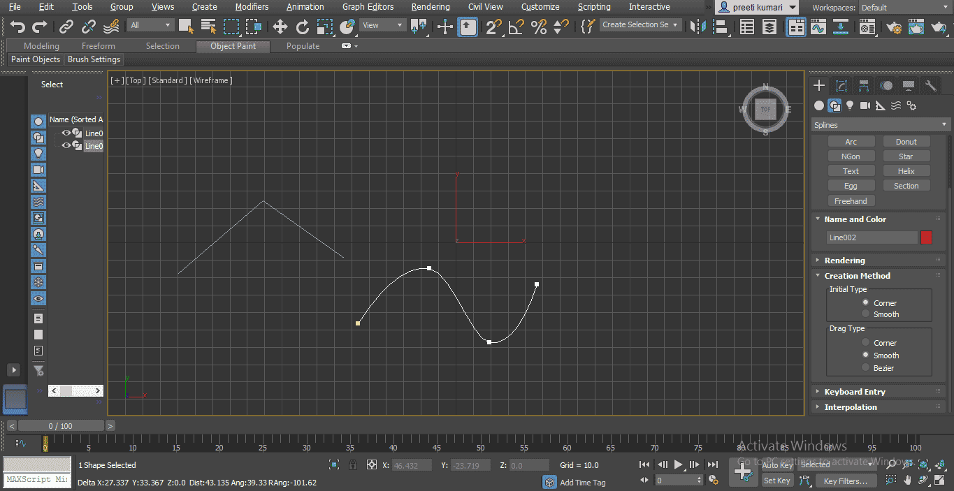 smoot type (Spline in 3ds Max)