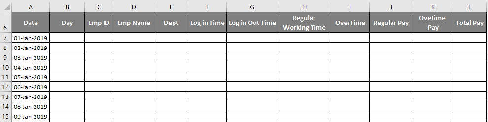 Excel Timesheet Template - time sheet in excel 1-4