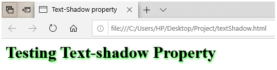 CSS for Text-Shadow output 1