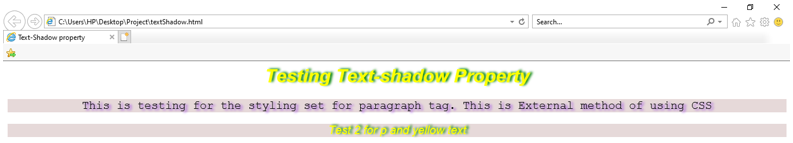 CSS for Text-Shadow output 2
