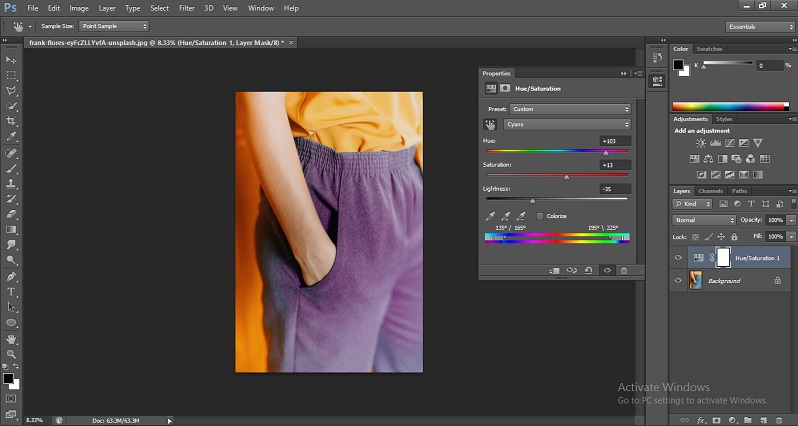Change Color in Photoshop 1-9
