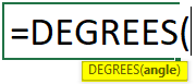 DEGREES Syntax