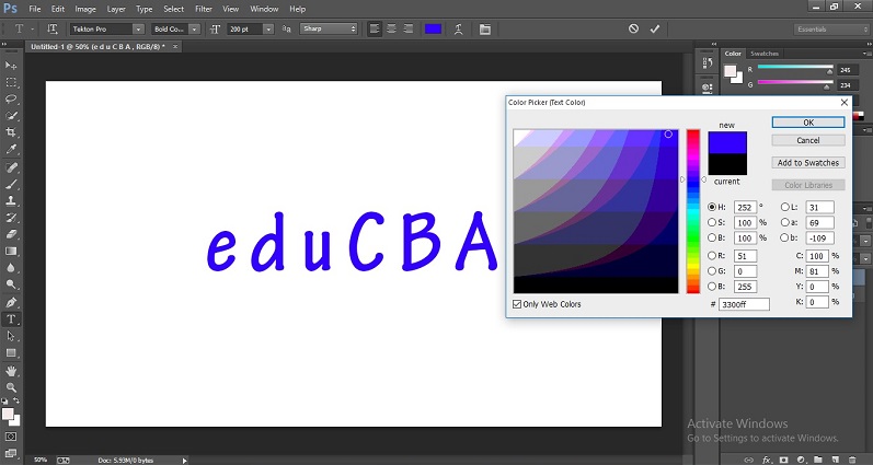 How to Change Text Color in Photoshop 1-10