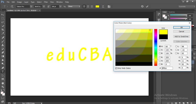 How to Change Text Color in Photoshop 1-11