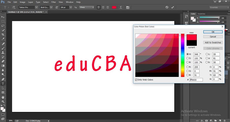 How to Change Text Color in Photoshop 1-12