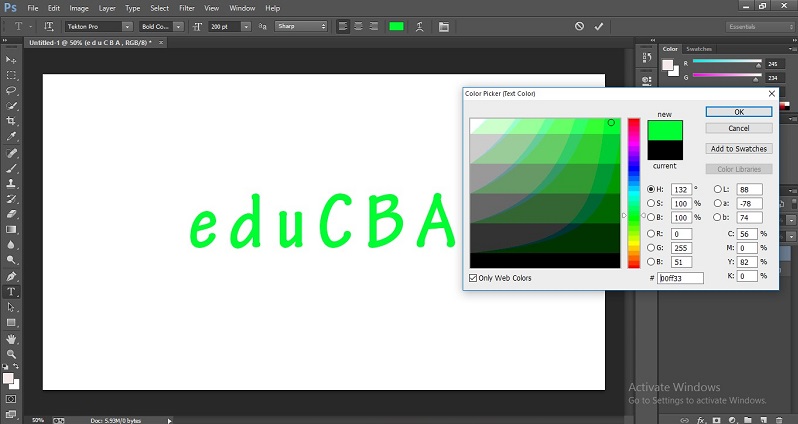 How to Change Text Color in Photoshop 1-13