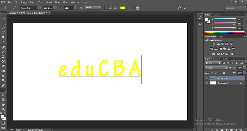 How to Change Text Color in Photoshop 1-14
