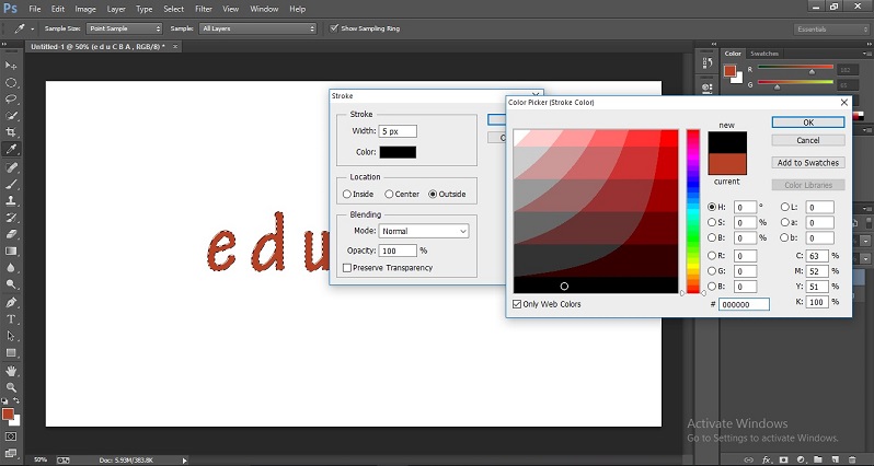 How to Change Text Color in Photoshop 1-22