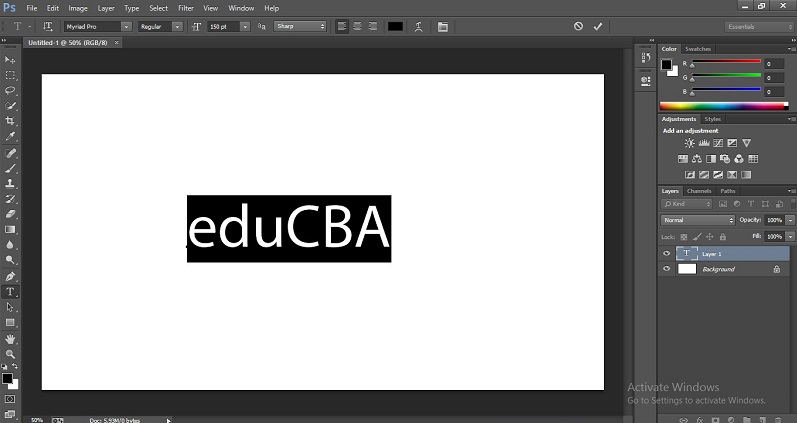How to Change Text Color in Photoshop 1-3