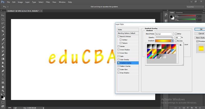 How to Change Text Color in Photoshop 1-34