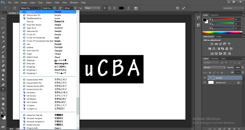 How to Change Text Color in Photoshop 1-4