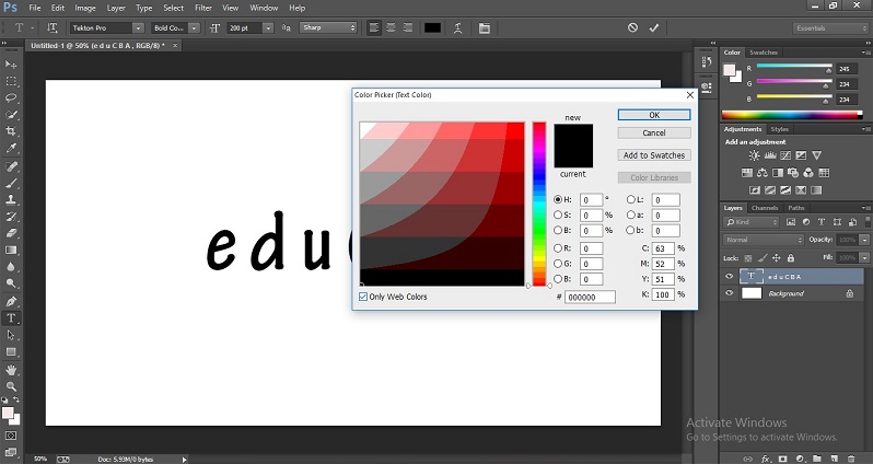 How to Change Text Color in Photoshop 1-9
