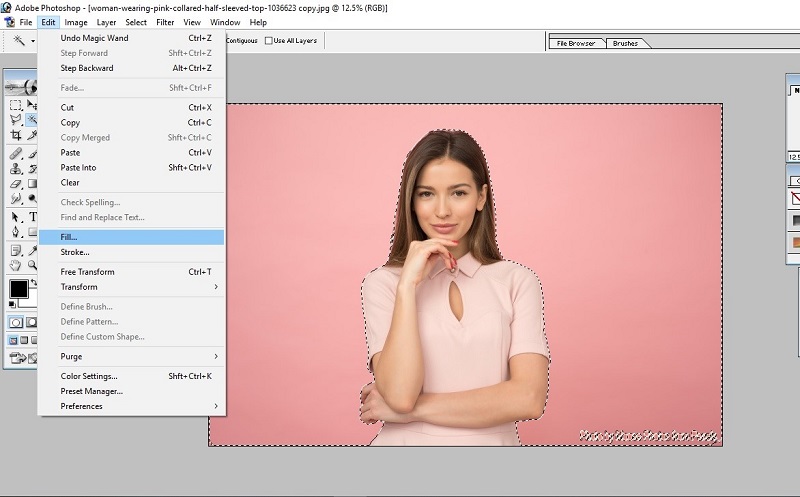 How to Fill Color in Photoshop 8