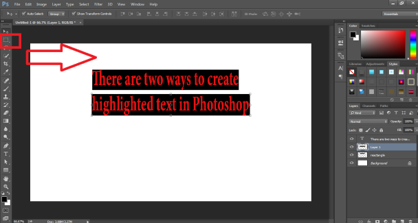 How to Highlight Text in Photoshop -5
