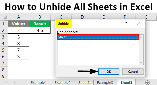 How to Unhide Sheets in Excel