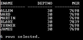 INTERSECT in Oracle 1-7