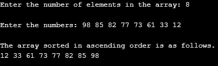 Insertion Sort in Data Structure eg2