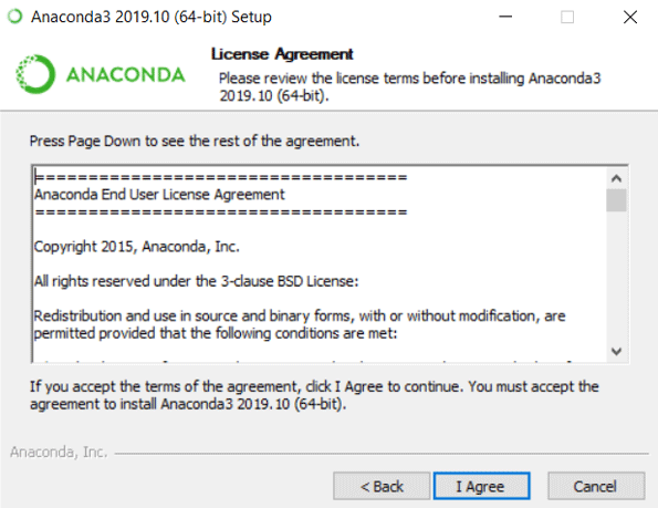 Install Anaconda Python eg6