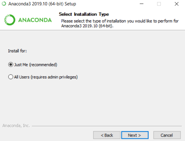Install Anaconda Python eg7