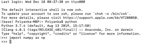 create a python environment