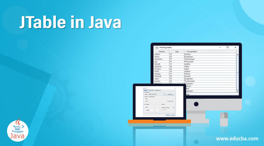 JTable in Java
