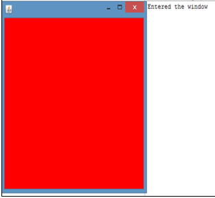 Java MouseListener Example 2 output 1