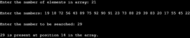 Linear Search in Data Structure in2