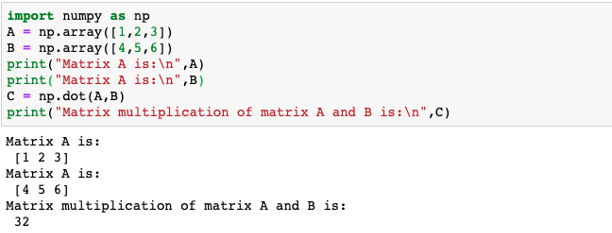 Inner product of matrix. Numpy умножение матриц. Единичная матрица 3 порядка. Перемножение матрицы на вектор питон. Numpy умножение матриц.