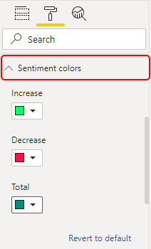 Sentiment Colors section Example 1-21