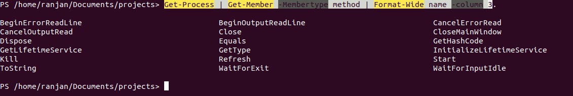 PowerShell Format Table 1-10
