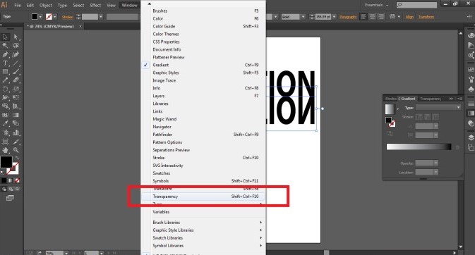 Transparency function