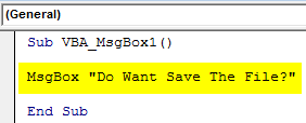 Excel VBA Msgbox Yes/No Example 1
