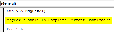 Excel VBA Msgbox Yes/No Example 2-2