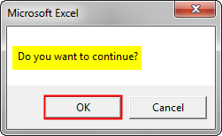 VBA Msgbox Yes No Example 3-0