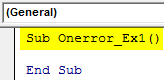 VBA On Error Goto 0 Example 1-1
