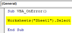 VBA On Error Goto Example 1-2