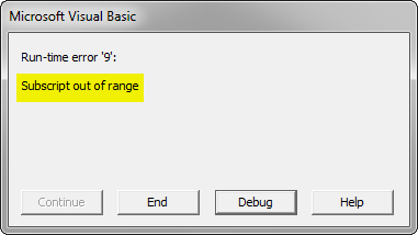 Error Message Example 2-3