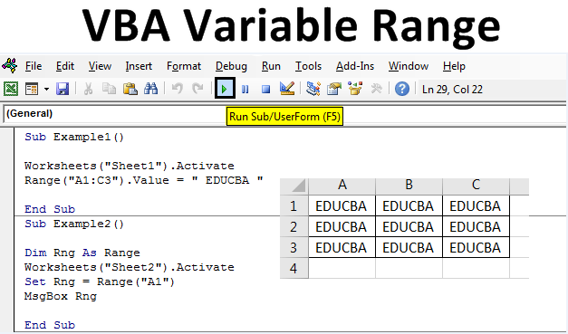 VBA Variable Range