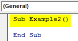 VBA Variable Range Example 2-1
